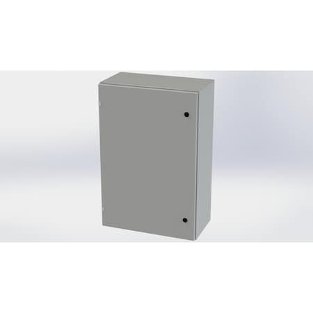 Saginaw Control & Engineering 1/4 Turn Latch Electrical Enclosures, 36 in H, 12 in D, 24 in W, NEMA 3R, 4, 12, 13, Carbon Steel SCE-36EL2412LP